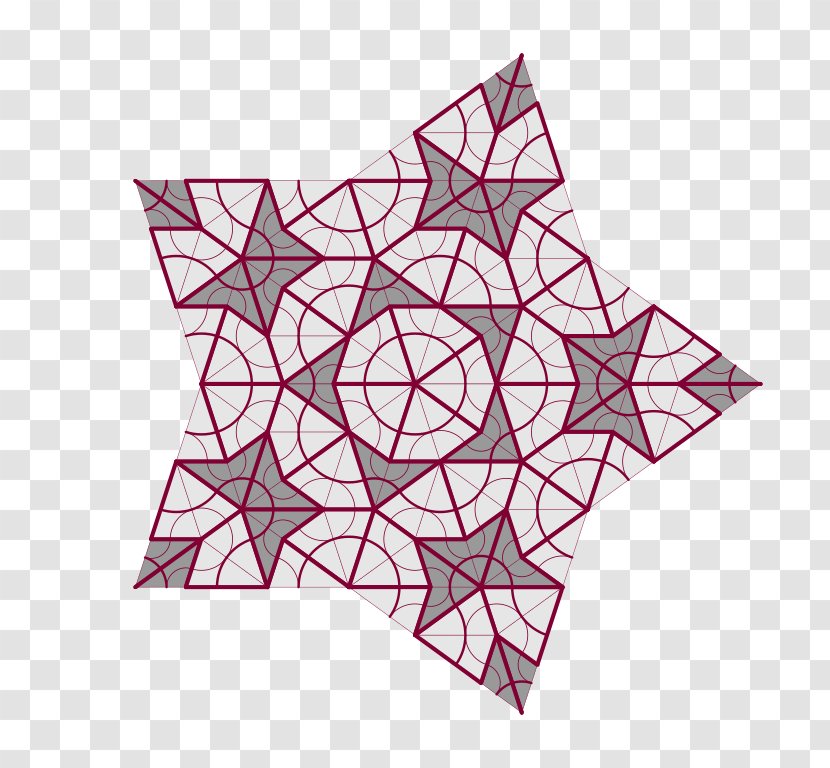 Penrose Tiling Tessellation Aperiodic Girih Tiles Transparent PNG