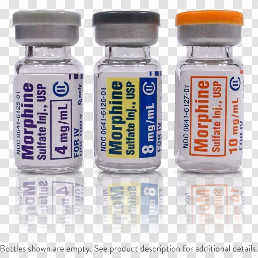 Morphine Injection Pharmaceutical Drug - Rehabilitation - Vial Transparent PNG