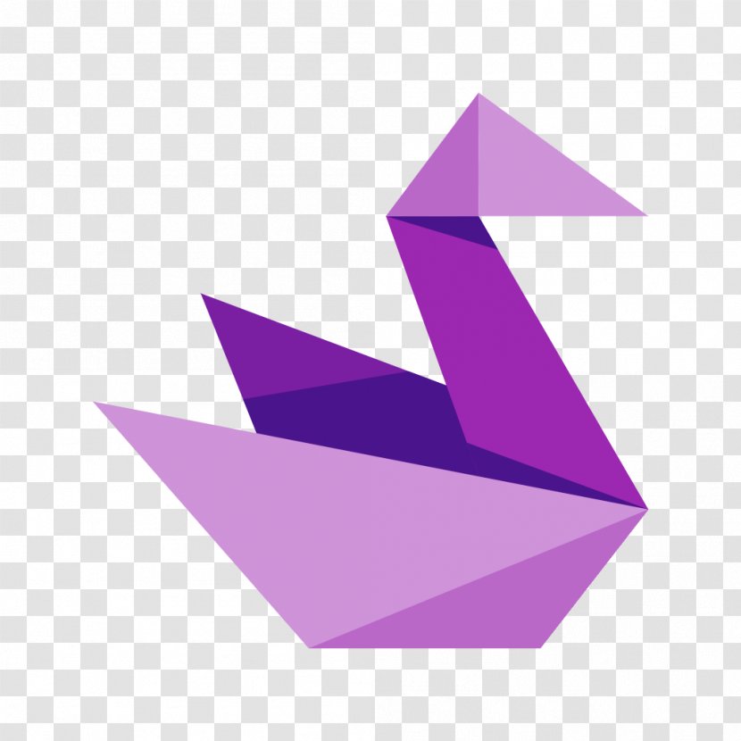 Origami Paper Font - Purple Transparent PNG