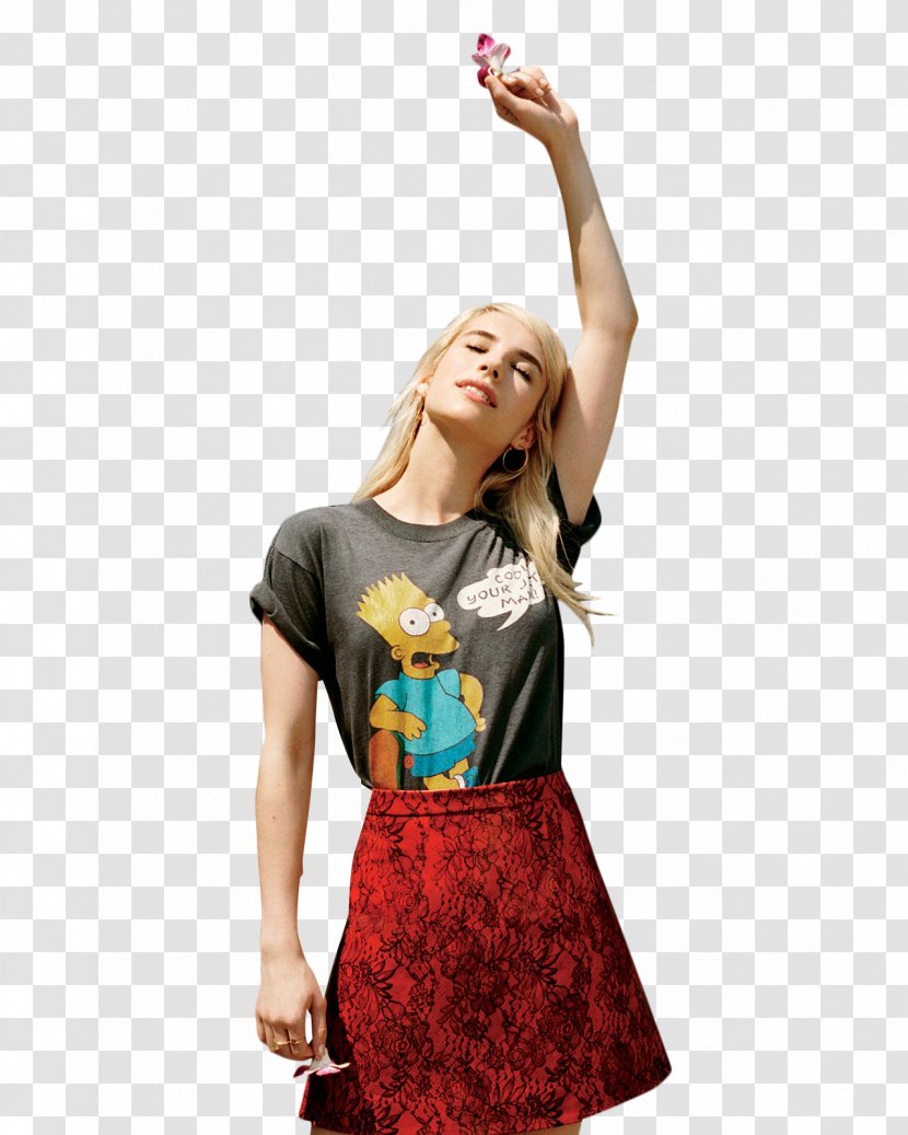T-shirt Clothing Dress Sleeve Fashion - Emma Roberts Transparent PNG