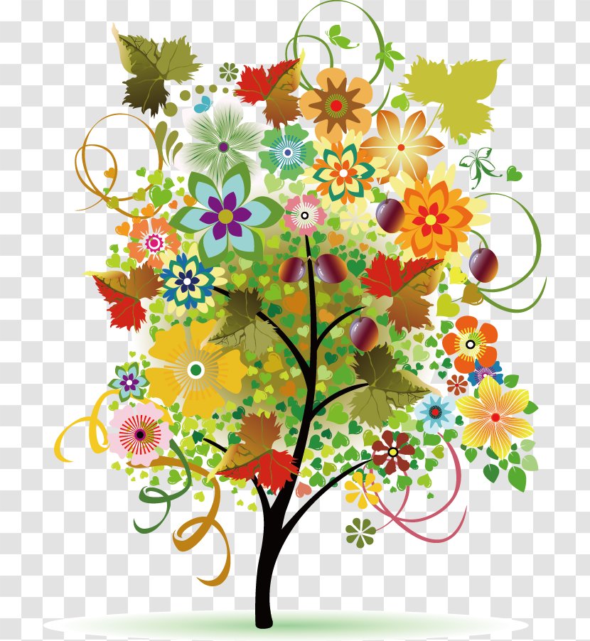 Season Autumn Coloring Book Clip Art - Colorful Trees Transparent PNG