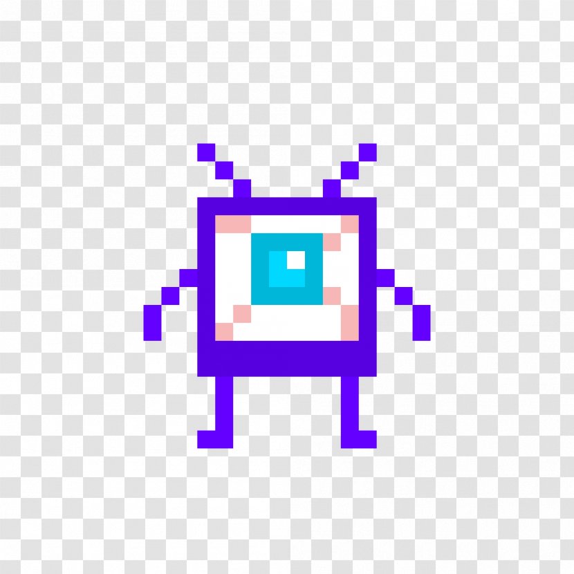 Pixel Art - Watercolor - Alien Transparent PNG