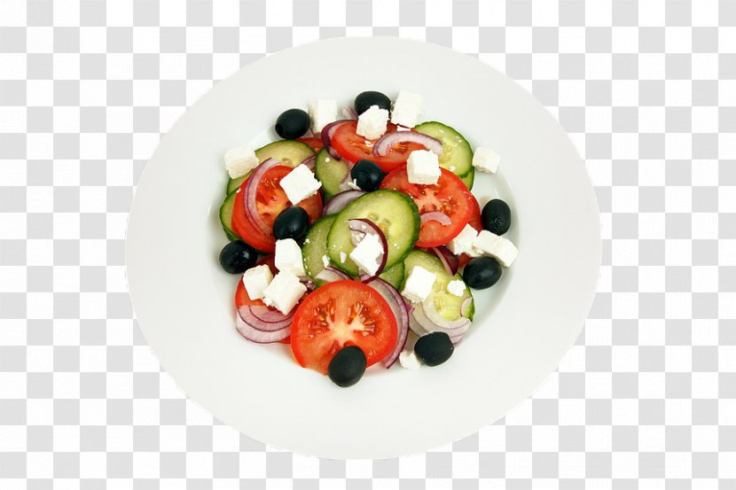 Greek Salad Cuisine Mediterranean Vegetable - Cheese Fruits And Vegetables Transparent PNG