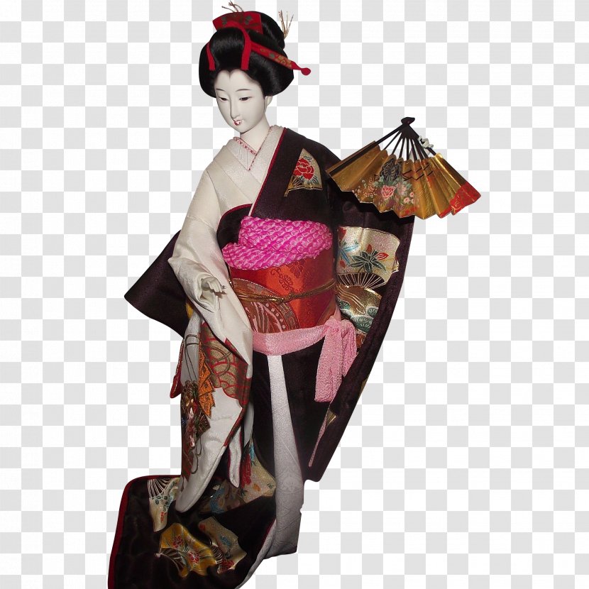 Japanese Dolls Kimono Geisha Kyugetsu - Flower Transparent PNG