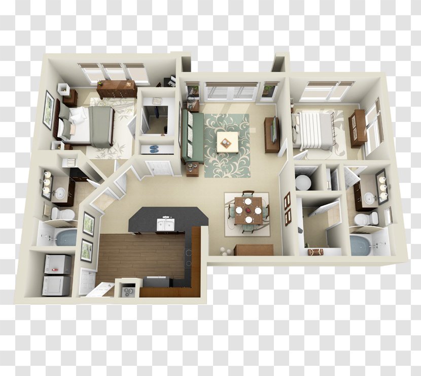 Floor Plan Metro 808 Apartments Bedroom House - Bed Transparent PNG
