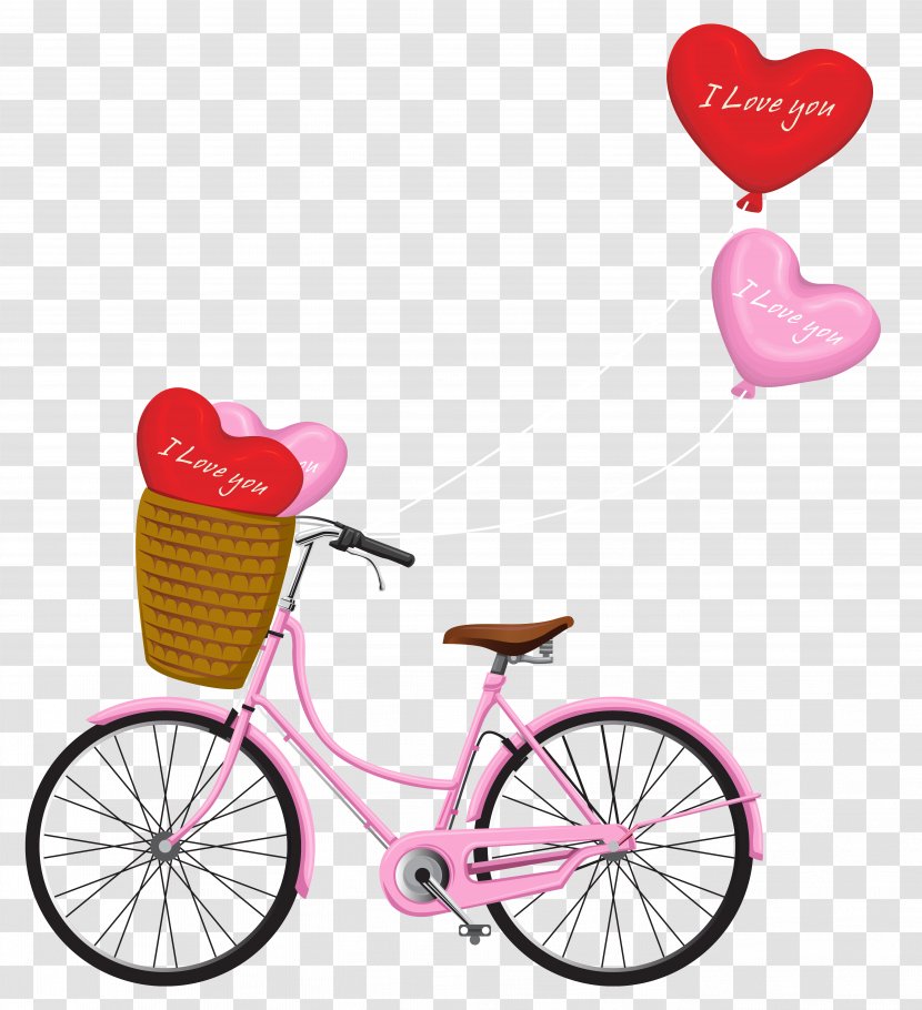 Valentine's Day Bicycle PNG Clipart Image - Part - Sports Equipment Transparent PNG