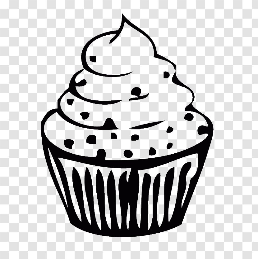 Cupcake Outline Sprinkles Clip Art - Birthday Image Transparent PNG