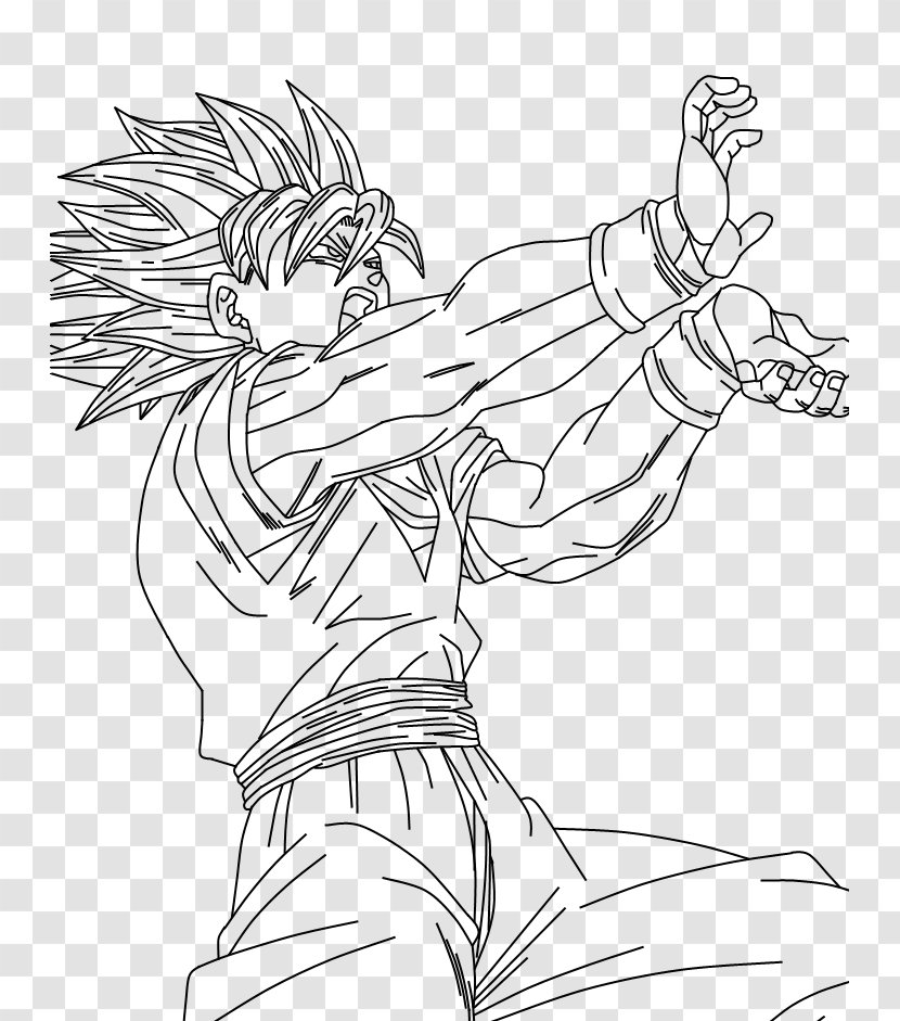 Goku Vegeta Majin Buu Trunks Gohan - Figure Drawing - Coloring Transparent PNG