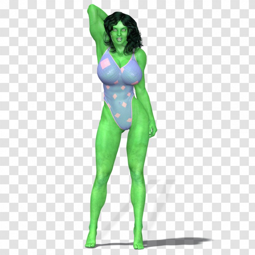 Costume Design Spandex Joint Wetsuit - Silhouette - She Hulk Transparent PNG