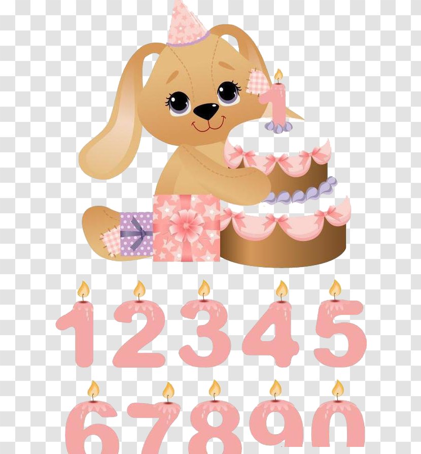 Birthday Cake Candle Clip Art - Puppy Love - Holding A Transparent PNG