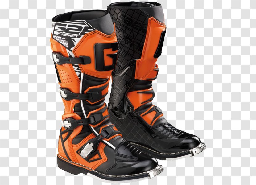 Motorcycle Boot Clothing Shoe - Size - Orange Cross Transparent PNG