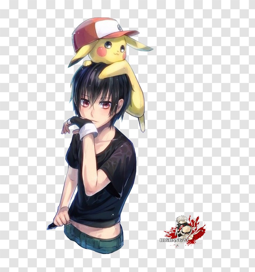 Pokémon Red And Blue Pikachu Ash Ketchum - Heart Transparent PNG