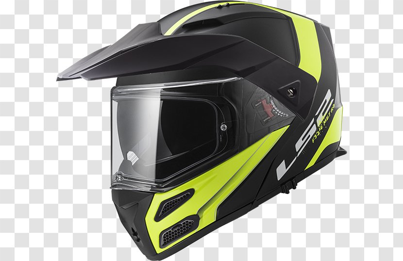 Motorcycle Helmets LS2 FF324 METRO EVO RAPID Matt Black Gloss Yellow Pinlock-Visier - Automotive Design Transparent PNG