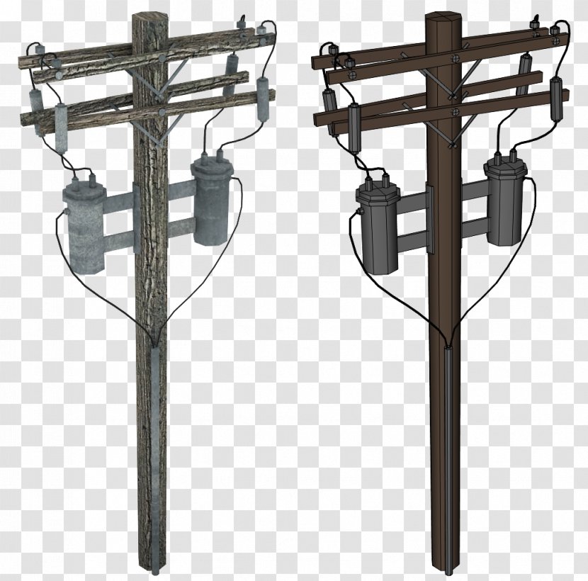 Utility Pole Electricity Overhead Power Line Electric Clip Art Transparent PNG