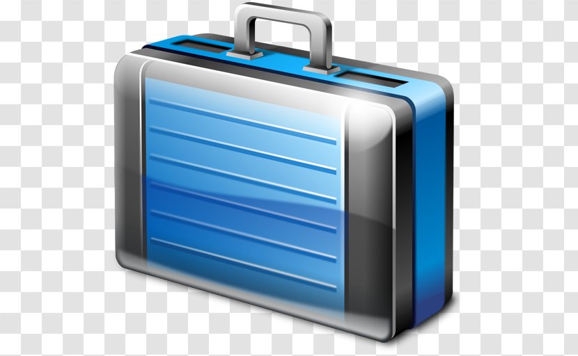 Electric Blue Suitcase - Briefcase Transparent PNG