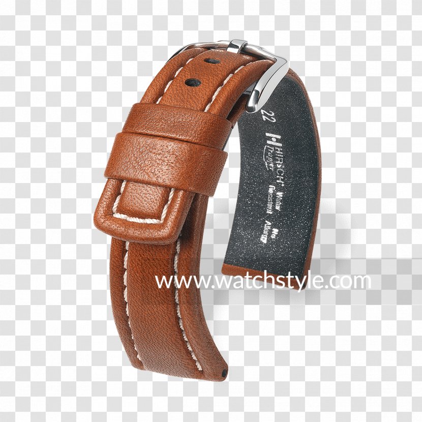 Watch Strap Leather Belt - Sewing - Havana Brown Transparent PNG