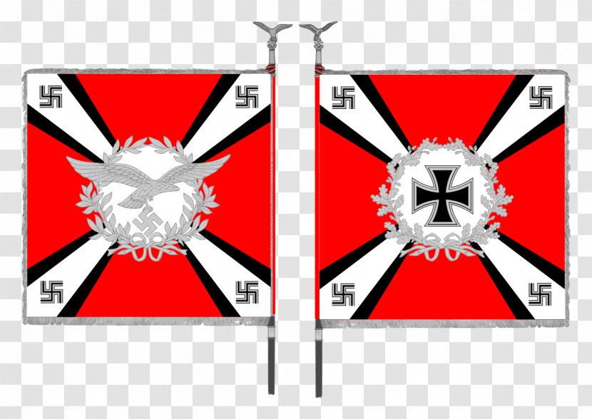 German Air Force Corps Colours Of The Luftwaffe Fahne Military - Wehrmacht - Swastika Transparent PNG