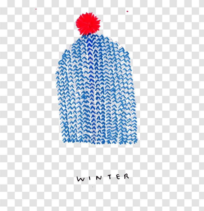 Winter Drawing Illustration - Snowman - Cotton Hat Transparent PNG