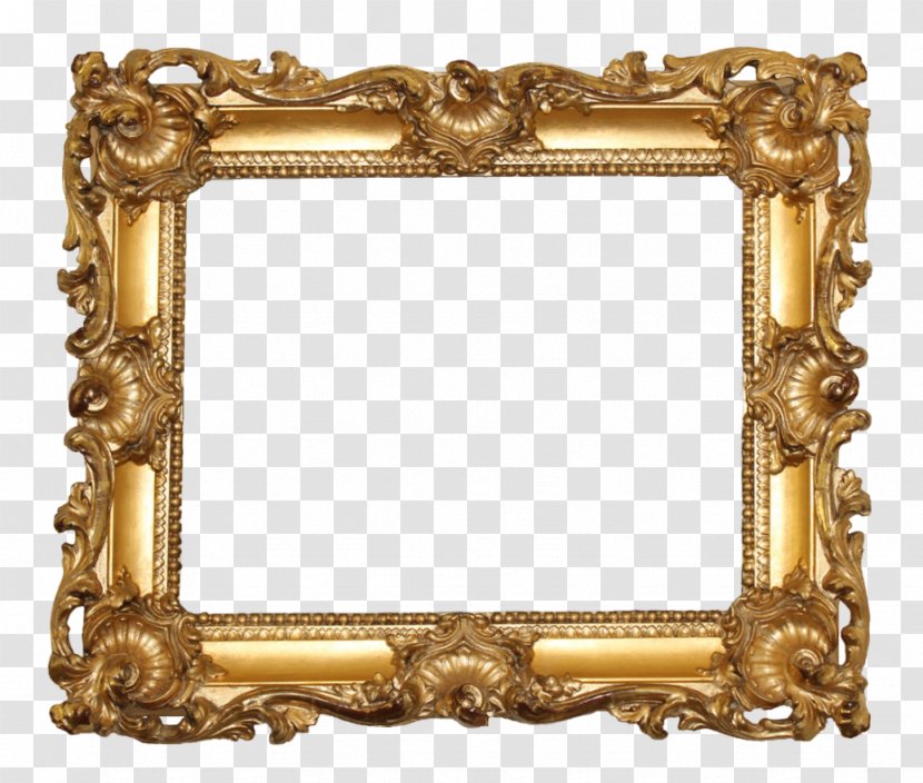 01504 Picture Frames Rectangle Gold - Frame Transparent PNG