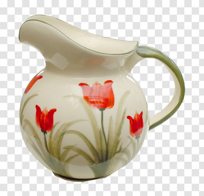 Tulip Jug Vase Pottery Netherlands - Kettle Transparent PNG