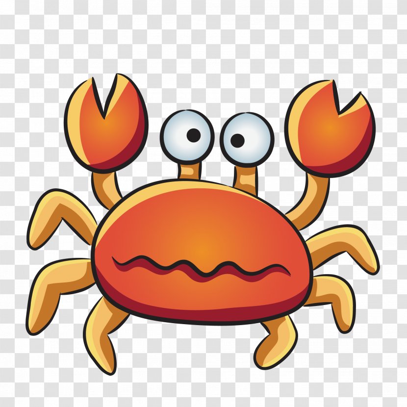 Sea Creatures Marine Life Aquatic Animal Clip Art Vector Graphics - Artwork  - Cute Crab Transparent PNG