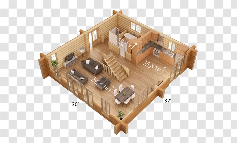 Entresol Log Cabin House Storey Chalet Transparent PNG