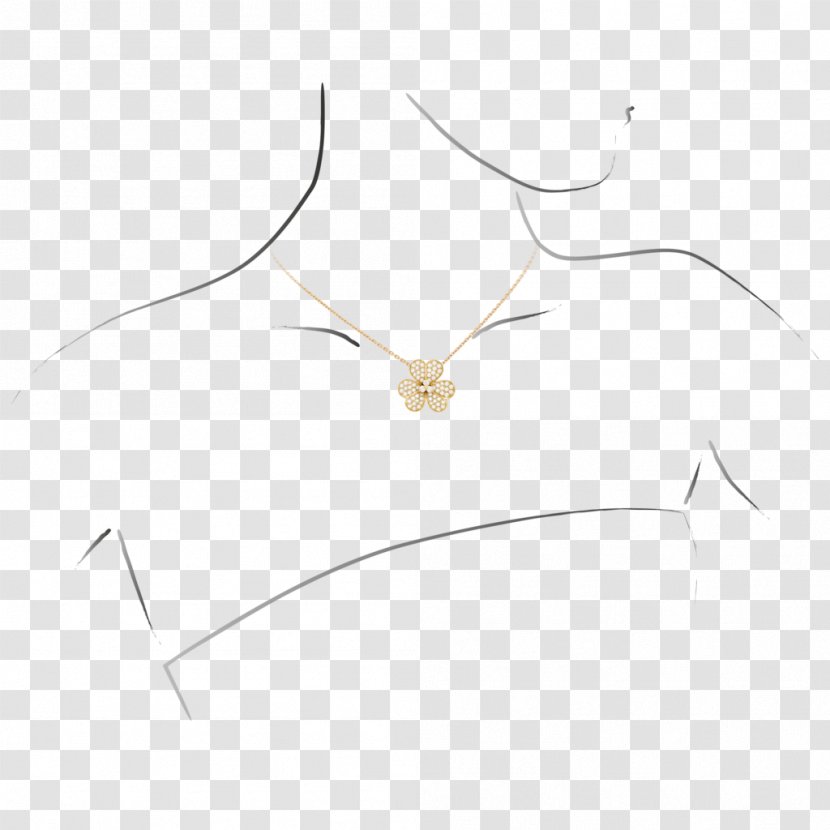Necklace - White - Poetic Charm Transparent PNG