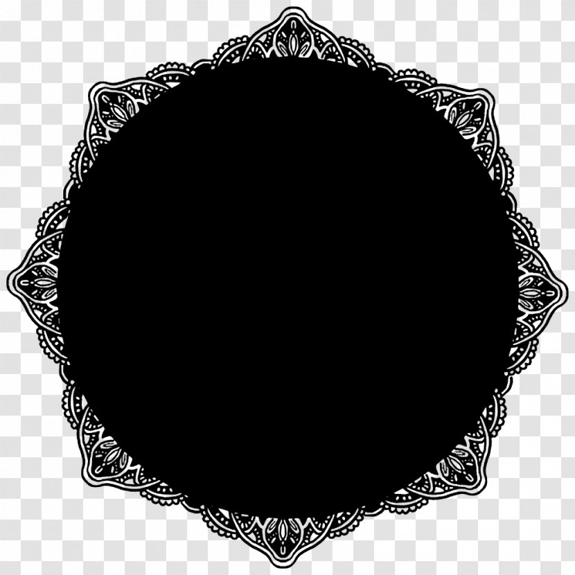 Paper Clip Black Circle Lace - Monochrome Photography - Numerical Digit Transparent PNG