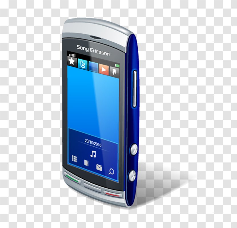 Smartphone Telephone Icon - Electric Blue - A Cell Phone Transparent PNG