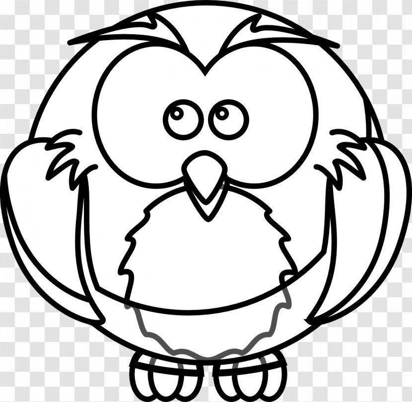 Snowy Owl Drawing Outline Clip Art - Frame - White Cartoon Cliparts Transparent PNG