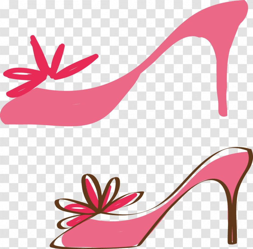High-heeled Footwear Shoe Icon - High Heeled - Pink Heels Vector Material Transparent PNG