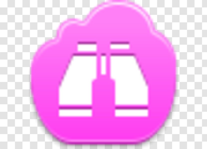 Clip Art Image Binoculars - Logo - Pink Transparent PNG