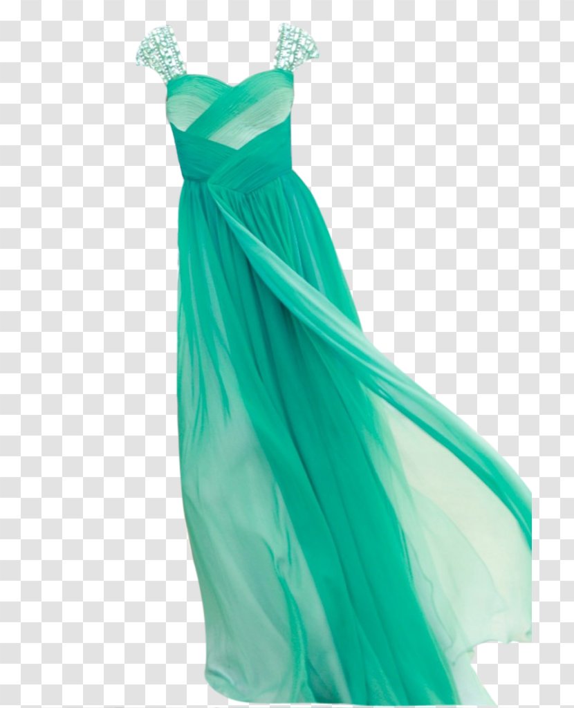 Green Wedding Dress Chiffon Cocktail - Skirt Transparent PNG