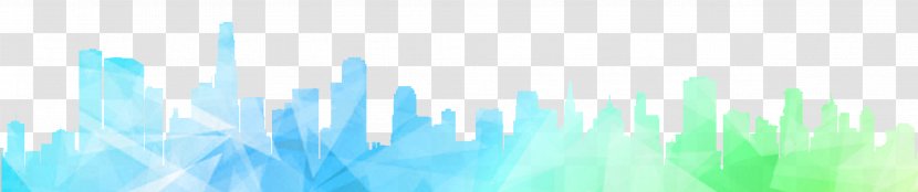 Energy Wallpaper - Aqua - Flat Watercolor City Transparent PNG