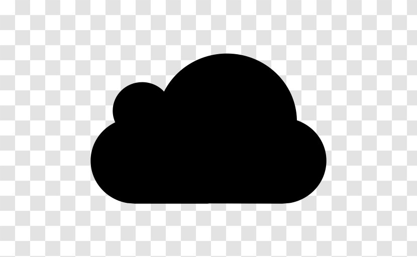 Cloudy - Silhouette - Black And White Transparent PNG