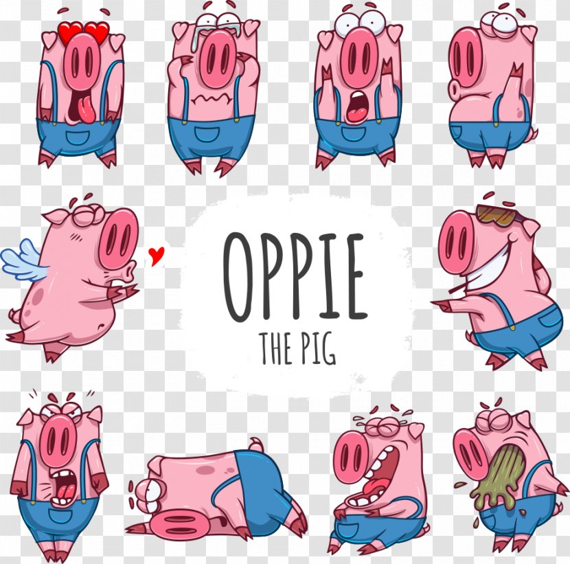 Euclidean Vector - Sleeve - Cartoon Cute Pig Transparent PNG