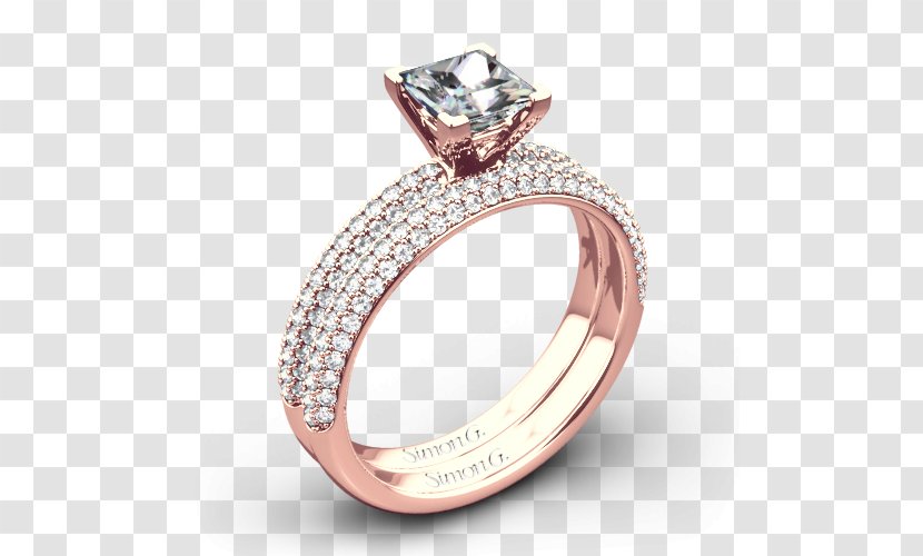 Engagement Ring Jewellery Wedding - Silver - Rose Gold Bridal Sets Transparent PNG