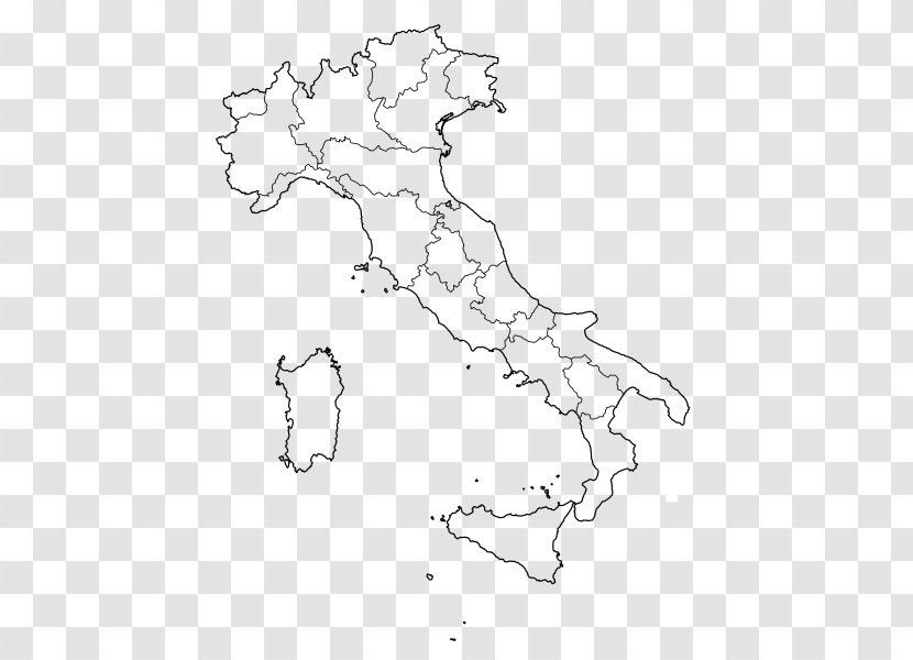 Regions Of Italy South Tyrol Blank Map Florence - Organism - Directions Transparent PNG