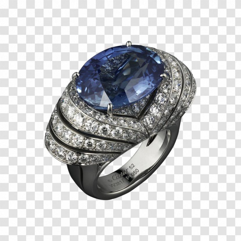 Sapphire Engagement Ring Jewellery Cartier Transparent PNG