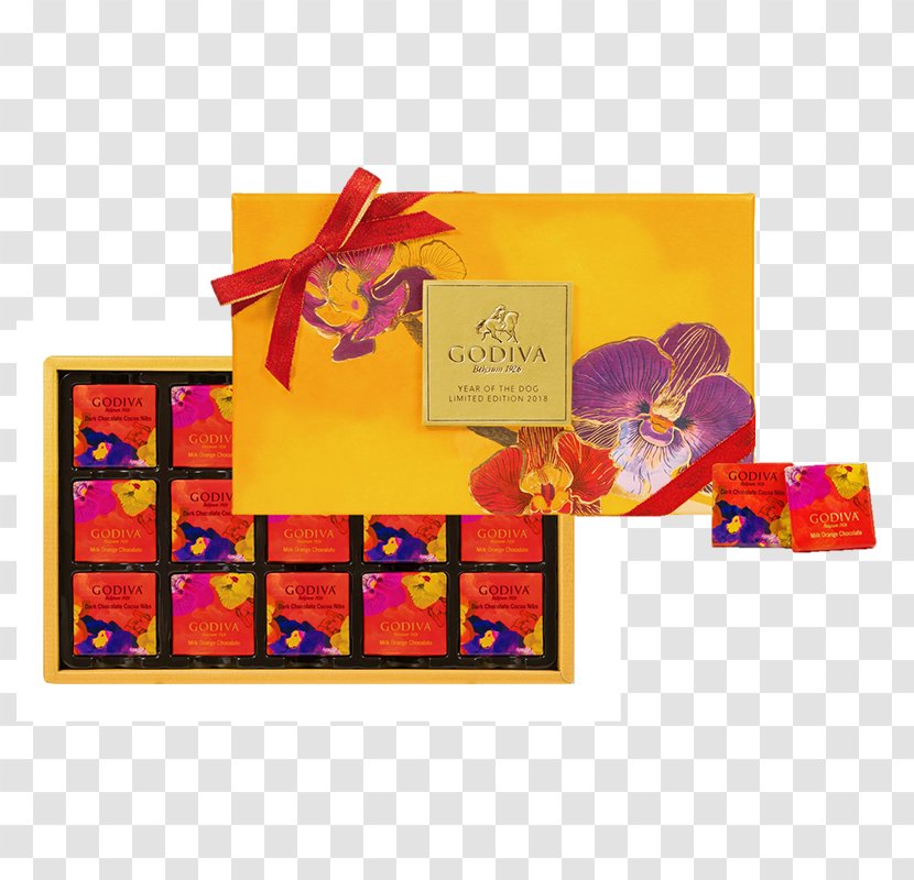 Gift Godiva Chocolatier Chinese New Year Chocolate - Red Envelope - Dark Box Transparent PNG