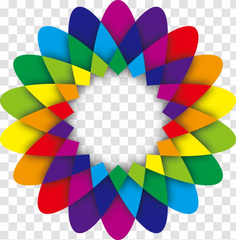 Flower Color Geometry Euclidean Vector - Garland - Petal Ring Transparent PNG