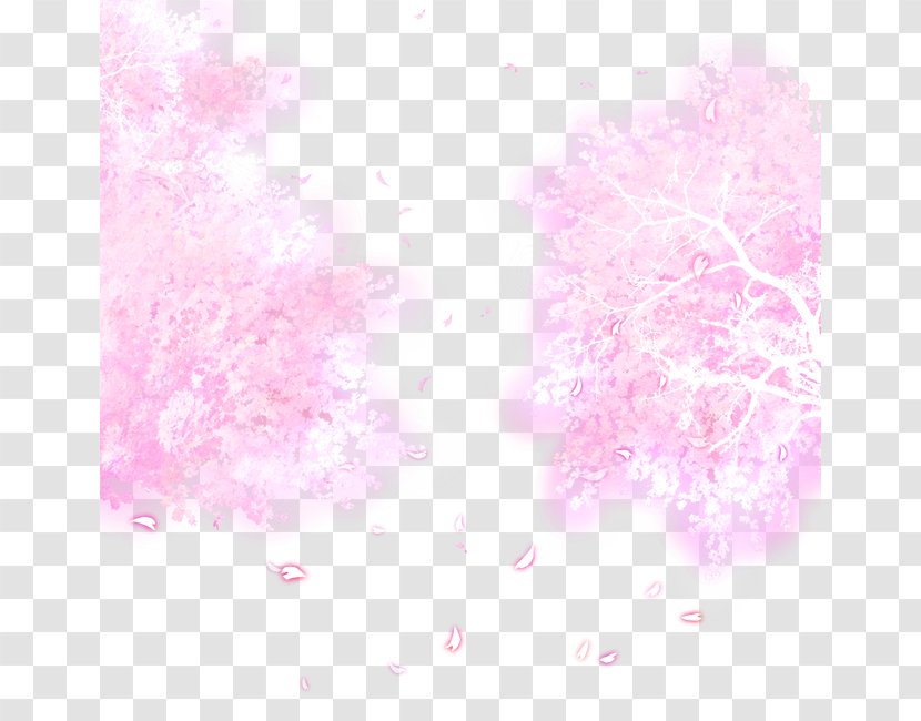 Pink Petal Computer Pattern - Magenta - Sakura Creative Transparent PNG