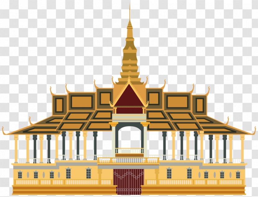 Royal Palace, Phnom Penh National Museum Of Cambodia Angkor Wat Clip Art - Temple - Palace Transparent PNG