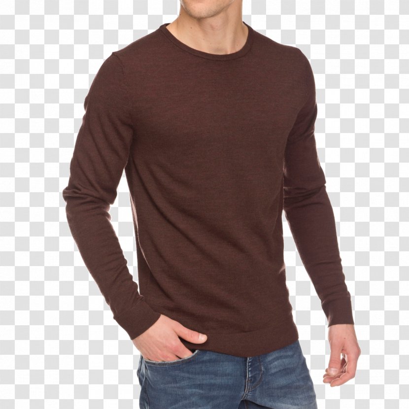 Merino Sleeve T-shirt Jumper Crew Neck - Long Sleeved T Shirt Transparent PNG