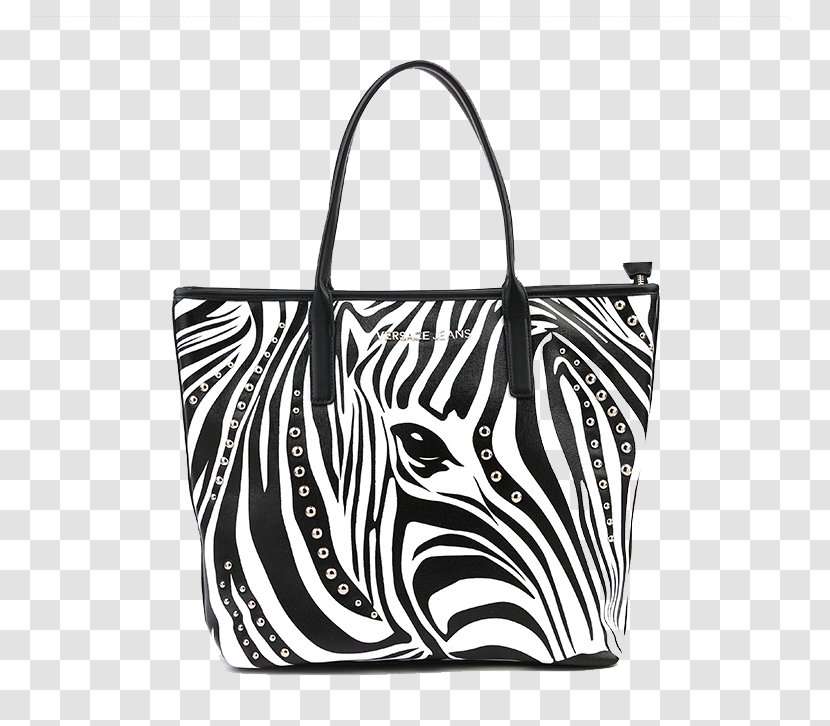 Versace Handbag Designer Model - Artificial Leather - VERSACE Zebra Handbags Transparent PNG
