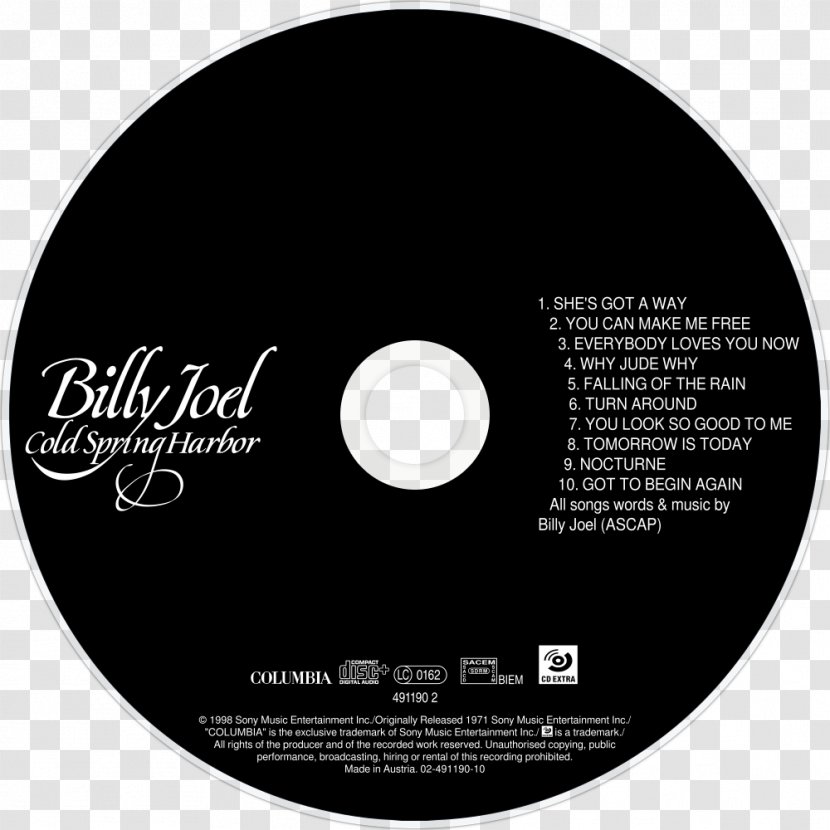 Compact Disc South Street Acid Disk Storage Flabaire - Billy Joel Transparent PNG