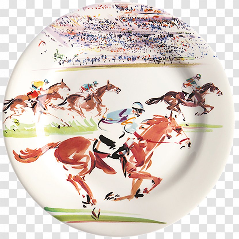 Plate Faïencerie De Gien Cleveland Cavaliers Horse - Bowl Transparent PNG