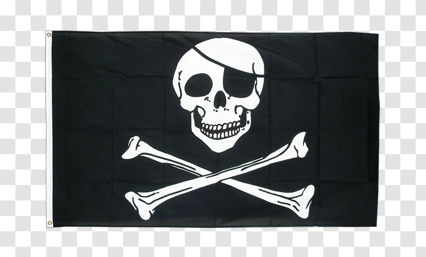 Jolly Roger Flag Of The United States Piracy Skull And Crossbones - Bone Transparent PNG