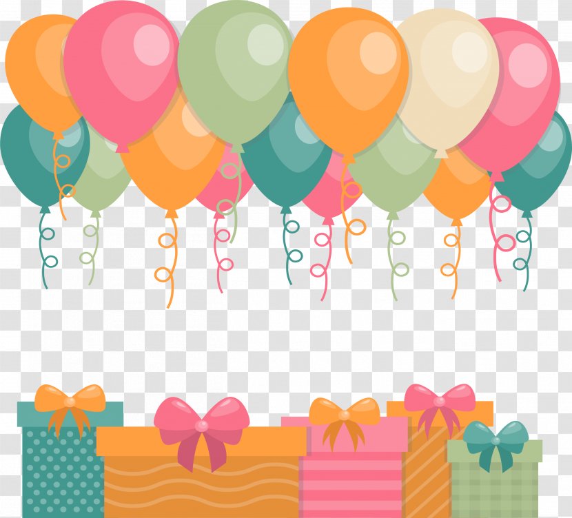 Balloon Party Gift Birthday - Text - Carnival Decorations Transparent PNG