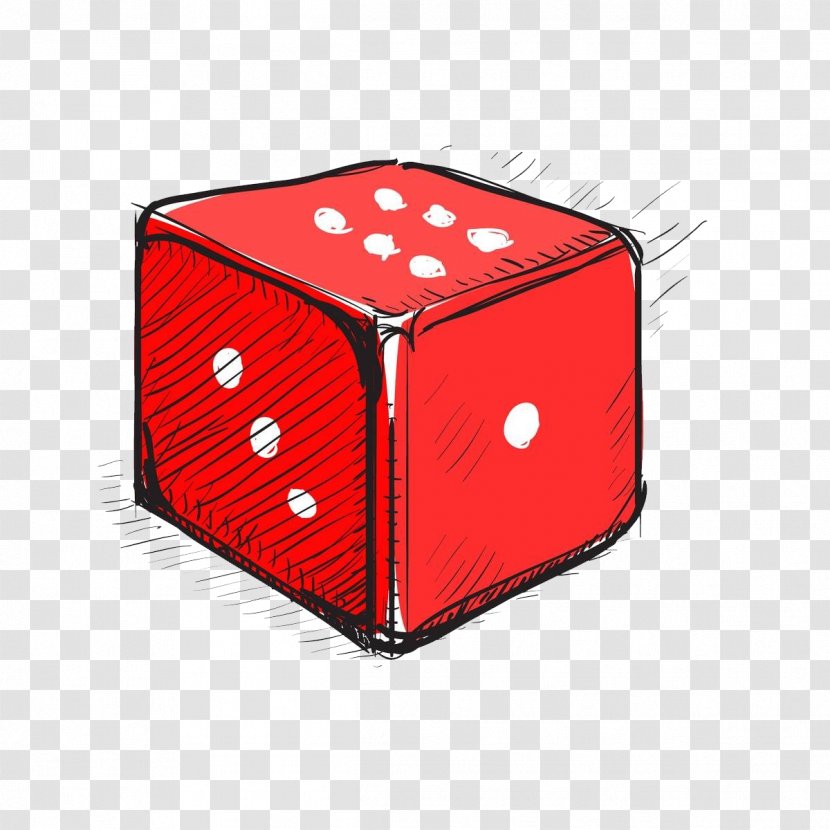 Cube Drawing Luck Illustration - Rectangle - Red Transparent PNG